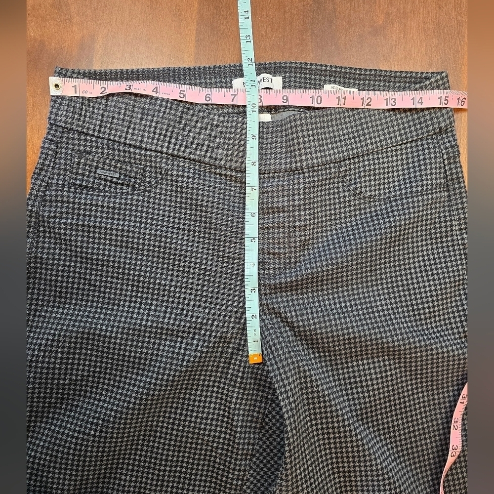 9 West Houndstooth Heidi Pull On Skinny Pants Size 8 - Picture 5 of 9